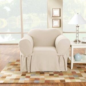 Sure Fit Cream Armchair Slipcover